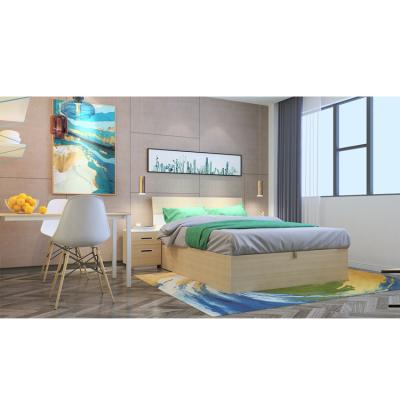 China Modern Wholesale Staff Apartment Student Accommodation Bedroom Hotel Furniture Set for sale