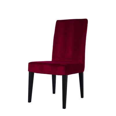 China Modern Commerical Stackable Aluminum Wedding Hotel Red High Back Dining Chair for sale