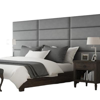 China Modern Customized Hotel Bedroom Headboard Leather Wall Head Panel for sale