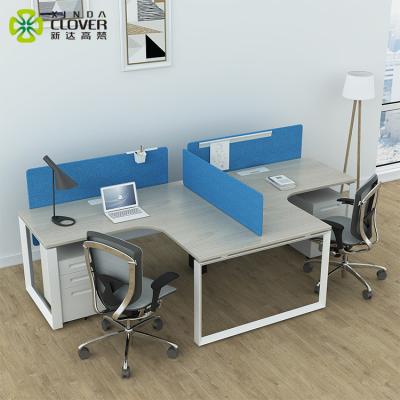 China 2 Person Home Workstation Table Foldable Modern White Office Desk Smart Designs for sale