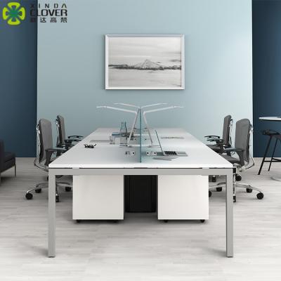 China Modern Design Office Desk Metal Frame Modula Foldable Workstation for sale