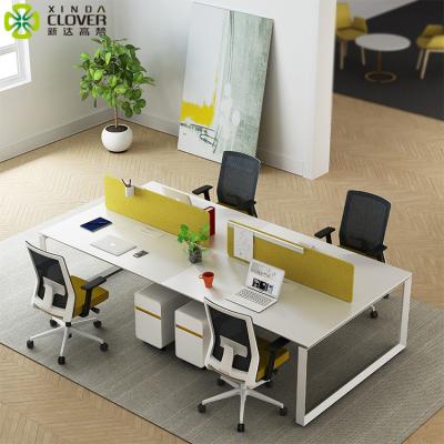 China Foldable Factory Price Fashion Design New Model Benching modern 4 person office workstation for sale