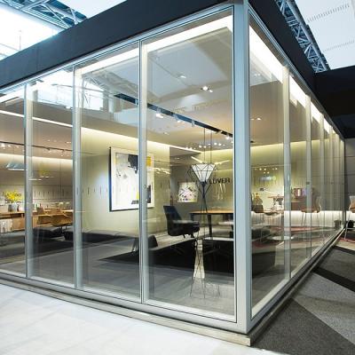 China Modern Wall Panel Sliding Folding Prefab Glass Office Partition for sale