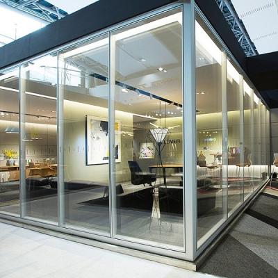 China Used Aluminum Partition Walls Modern Glass Frame Office Compartment for sale