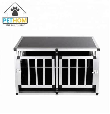 China Sturdy ZX896C Breathable Large Dog Crate Car Transport Double Carrier Partition Wall Safe for sale