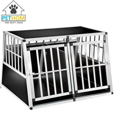 China Breathable XXXLarge Dog Transport Box Aluminum Travel Car Cage Carrier Case ZX104B2 for sale