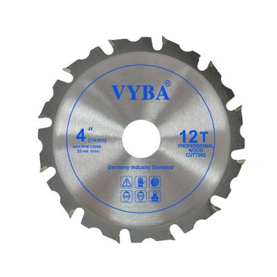 China Cutting Wood BOSCH Newly Design 4inch 12T CTT Circular Panel Saw Blades Wood Cutting for sale