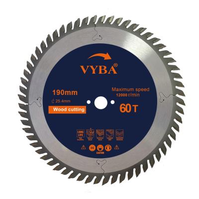 China For Cutting Hardwood/Solid Wood/Plywood/MDF 190mm CTT 60T Saw Blade Cutting Wood Circular Saw Blade For Particle Board Cutting for sale