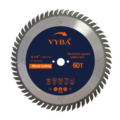 China For cutting solid wood/plywood/MDF 165mm quality 60T CTT industrial hardwood/circular saw blade cutting wood disc for sale