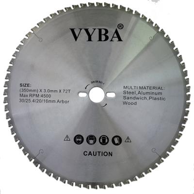 China For cutting wood/European professional circular aluminum 355x72T/steel etc. saw blade carbide for different materials for sale