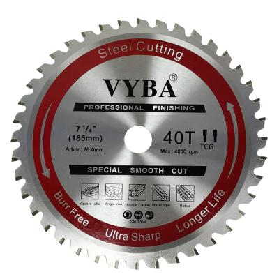 China Metal Cutting 185mm 40T Metal Cutter CTT Circular Saw Blade For Angle Iron, Sandwich Panels Cutting for sale