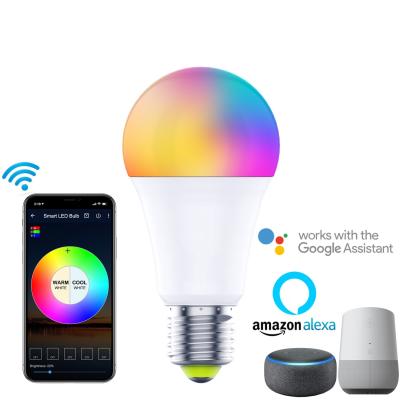 China Warehouse Popular Amazon Wifi RGB Smart Energy Saving DC 9W Led Bulb With Alexa Google Control for sale