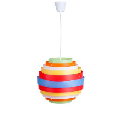 China Contemporary Hot Sale E27 Pendant Light Colorful Circle Shape Modern Pendant Lamp for sale