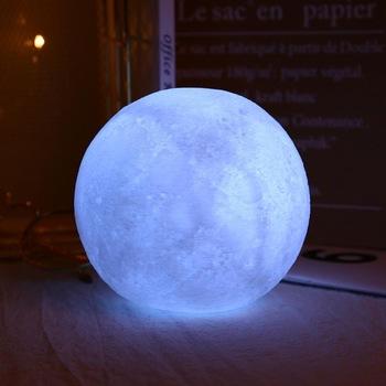 China 2021 Hot Sale Modern Creative Home Decor Bedroom Kids Gift Moon Club Baby Rechargeable Led 3D Night Light for sale