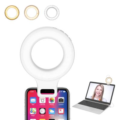 China Portable Rechargeable Selfie Ring Light Mobile Phone Led Ring Fill Light For Selfie Live Steaming Portable Ring Light Reflect Rechargeable Selfie Light for sale