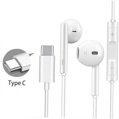 China Perfect Sound Type C Wired Headset Hot Selling Universal Mobile Handsfree Earphone Wired Earphone With MIC for sale