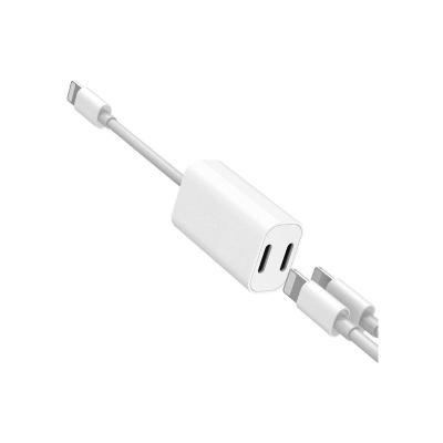 China Support Musice Play Sync And Charging 2 In 1 Charging Audio Adapter 3.5mm Jack Aux Cable For Mobile Phones 3.5mm Usb Cable Audio Adapter Music iphone for sale