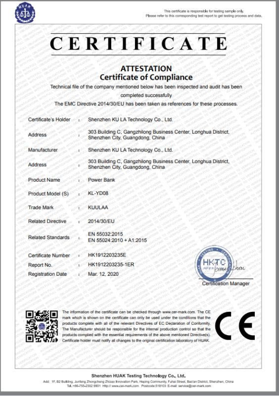 CE - Shenzhen Ku La Technology Co., Ltd.