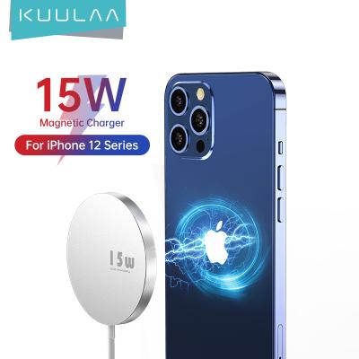 China QC2.0 KUULAA Popular New Arrival Magnetic Phone Accessories 15W MagSafing Wireless Charger For iPhone 12 pro Max Charger for sale