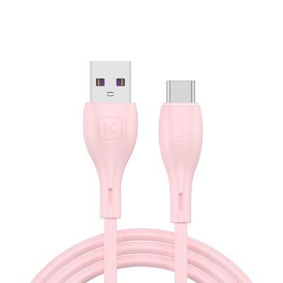 China Colorful Macarons Type KUULAA 3A USB C Charging Liquid Silicone Fast Charger Adapter Cable Soft Bulk Data Cable For Android Phones for sale