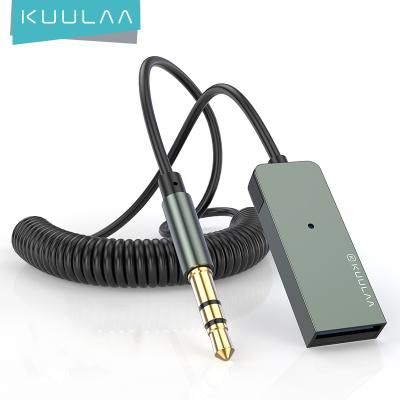 China Blue Car Adapter KUULAA Support And Hot Selling Music Call Tooth Music Receiver 3.5mm Usb Mini Aux Stereo Audio Music For Car for sale