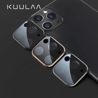 China KUULAA Fashion Black Cover HD Camera Tempered Glass Phone Camera Lens Protector Seamless Film for iPhone 11/11 pro for sale