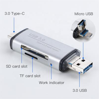 China KUULAA Computer Supplies PC USB 3.0 Said TF Memory Card Reader Adapter USB Female Interface Type C OTG Card Reader KL-O08 for sale