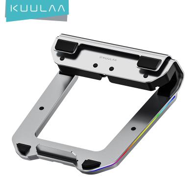 China KUULAA Aluminum Alloy 4 Ports Usb 3.0 Ports Palladium 100W Hub Laptop Material Fast Charging Stand With 10 Modes RGB Lights for sale