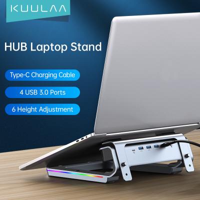 China 100W USB 3.0 Ports Hub USB 3.0 Ports Hub Aluminum Alloy KUULAA Aluminum Alloy 10 Material Modes RGB Lights for sale