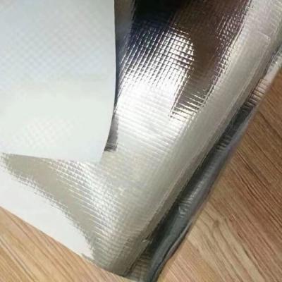 China Contemporary Perforated Aluminum Radiant Barrier Reinforced Alu Foil Faced Woven Fabric Alu Foil Insulation for sale