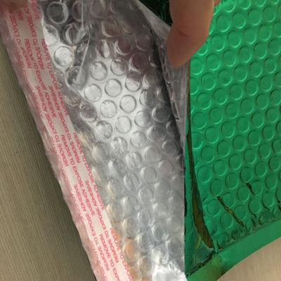 China Multicolor Shiny Metallic Barrier Bubble Wrap Aluminum Foil Bubble Mailers / Metallic Bubble Mailer for sale