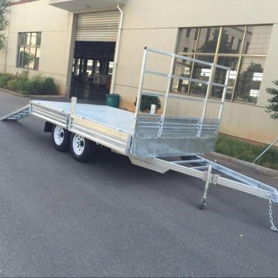 China Car Trailer 12X7 GALVANIZED FLAT SURFACE TRAILER for sale