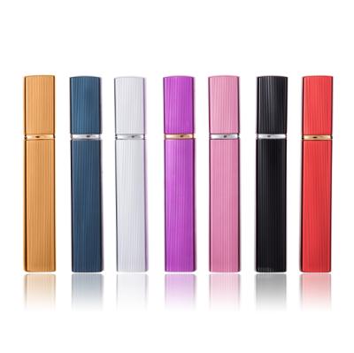 China Personal Care 12ml Travel Pocket Atomizer Refillable Aluminum Empty Perfume Bottle With Pump Sprayer for sale