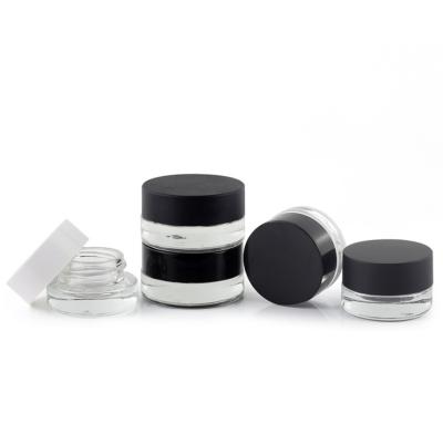 China Hot Selling Eye Cream Cosmetic Glass Jar Of Thick Bottom Glass Transparent Eye Cream 3g 5g for sale