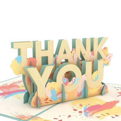 China China Custom Printing Thank You Card For Small Business Thank You 3d Pop Up Card With Logo for sale