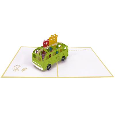 China Europe Paper Craft Laser Cut Happy Birthday Pop 3d Card For Child for sale