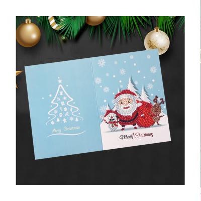 China 2021 Europe Christmas Holiday 5d DIY Diamond Gift Maps Handmade Painting For Family for sale