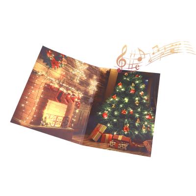 China Wholesale Custom Funny Musical Merry Christmas Gift Handmade Europe Printing Greeting Card For Kids for sale