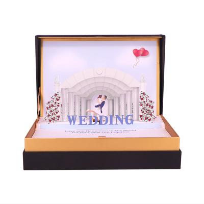 China China WINPSHENG custom luxury 3d pop up wedding stage invitation music gift box for sale