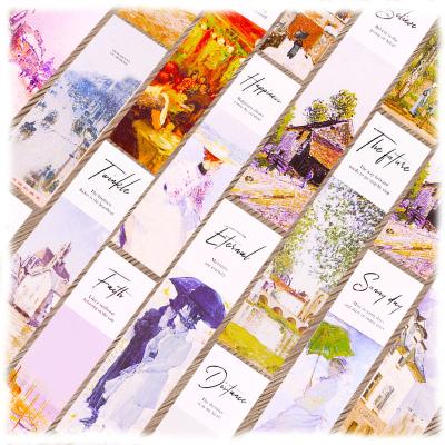 China 30pcs Europe Box Stationery Paper Craft Book Reading Bookmarks Best Wishes for sale