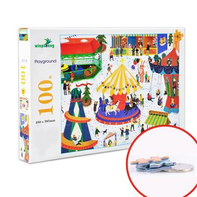 China China WINPSHENG Custom 100pcs boxed jigsaw puzzle game riddle puzzle for kids for sale