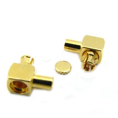 China RF Adapter SSMP Female RF Adapter Plug Converter Connector Gold Plated Right Angle 90 Degree for sale