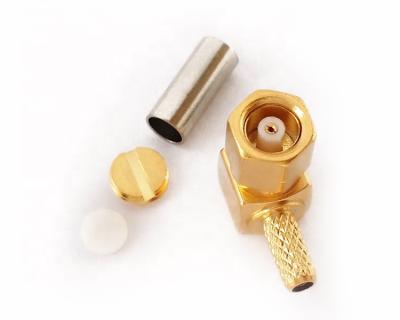 China RF Coaxial Connector SMC Female Connector 90 Degrees For Copper RG316RG174 for sale