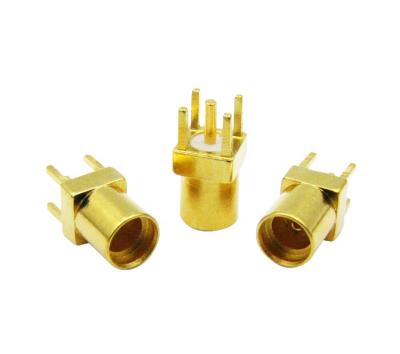 China Hot Sale RF MMCX Connector Female Straight For PCB Mount Gold Pin for sale