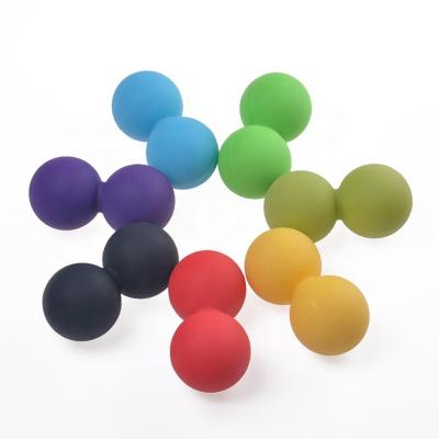 China High Density Relaxation Ball Muscle Release Ball Gym Sports Therapy Rollers Elastic Peanut Yoga Silicone Massage Ball for sale