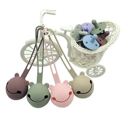 China BPA Free Customizable Color Personalized Silicone Crate Baby Pacifier Holder for sale