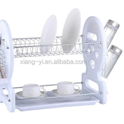 China Sustainable Large Double Wall Household Kitchen Wire Brand New Dish Rack for sale