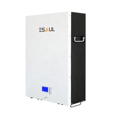 China ESAUL 48v 51.2v 100Ah 200Ah Solar Power Wall Energy Storage Wall Mounted Battery For Household PV System for sale