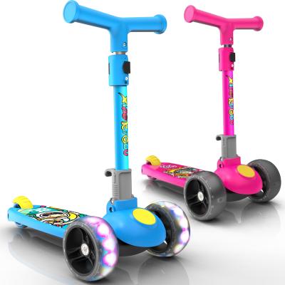 China 2021 Child CE Certification Customizable Children's Scooter Pedal Scooter Pink Blue Child Scooter for sale