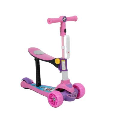 China 2021 New Factory-Manufactured Kid's Scooter For 3-6 Years Old Foldable Children's Scooter 3 Wheels With Seat Music for sale